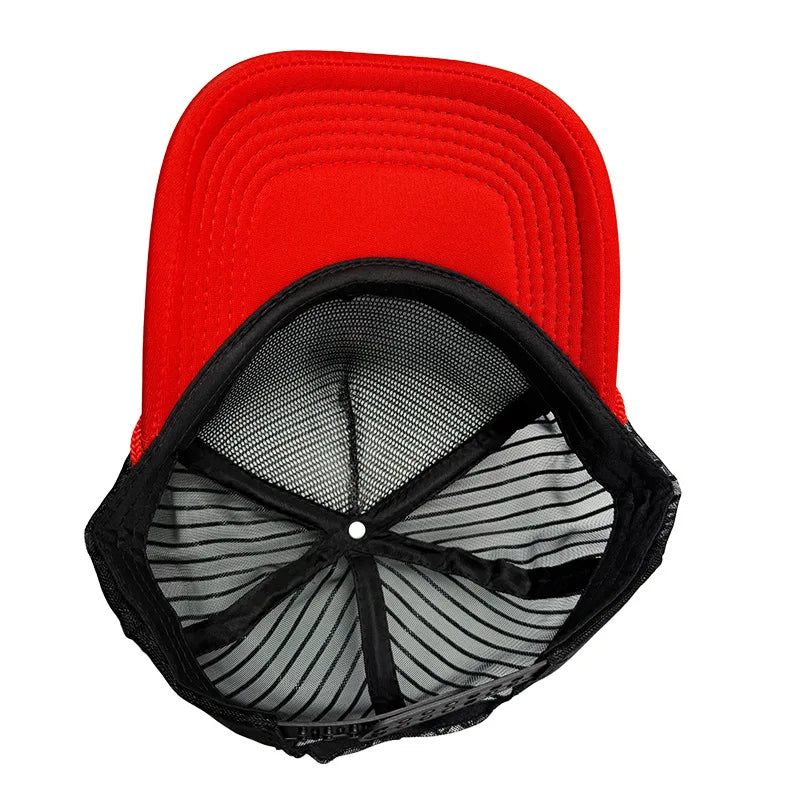 Unisex 3D Printed Baseball Cap Breathable Mesh Trucker Hat Hip Hop Style Sun Hat for Outdoor