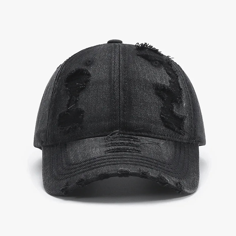 fashion denim baseball cap unisex solid color cotton soft top caps