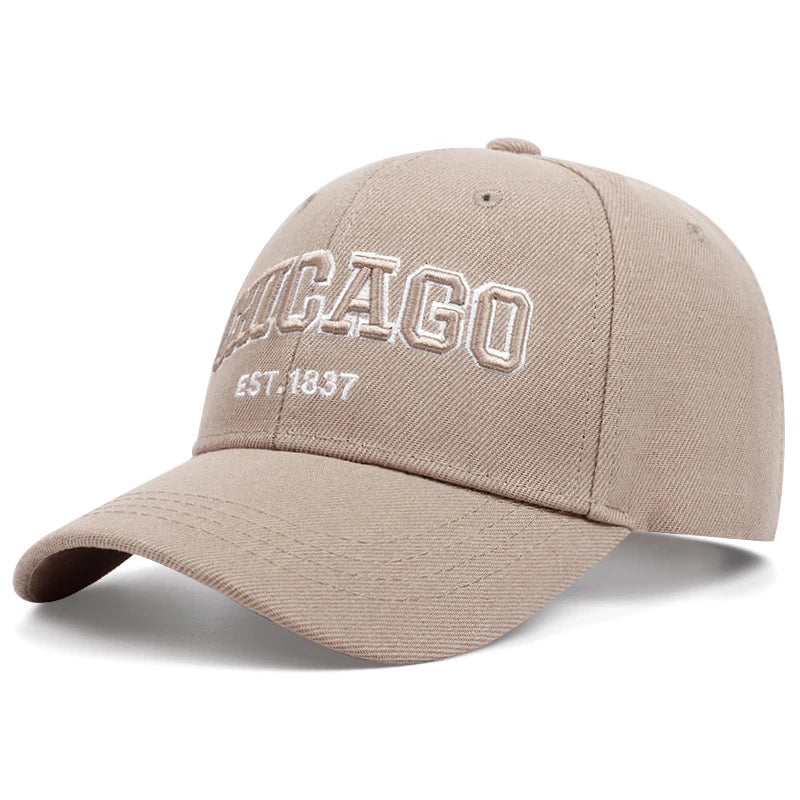 Simple and Fashionable Baseball Hat Chicago Embroidered Daily Leisure Sports