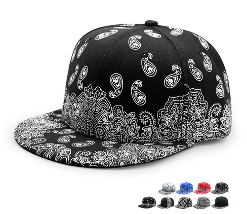 Unisex Printed Hip-Hop Flat Edge Baseball Cap Casual Dance Performance Hat for Men And Women