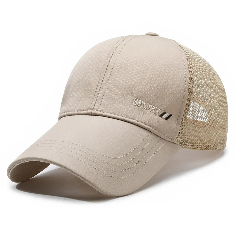 Summer Quick-drying Baseball Cap For Men Women Mesh  Breathable Cap