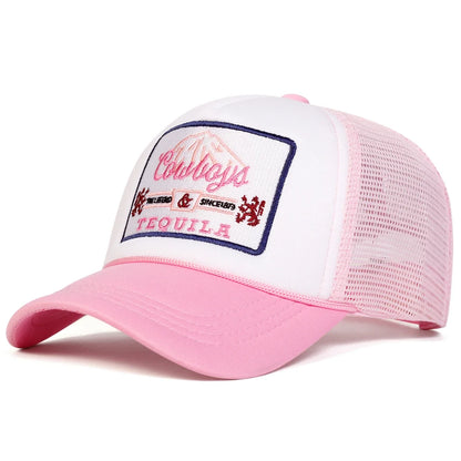 Unisex Tequila Letter Embroidery Baseball Net Caps Spring Summer