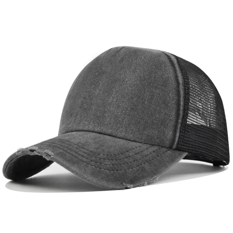 Unisex Color Block Broken Style Baseball Hats