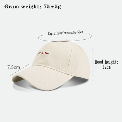 Retro Letter Embroidered Baseball Cap
