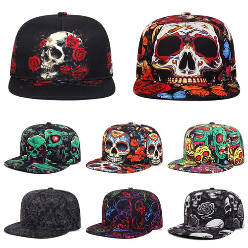 Fashionable Baseball Hat Printed Skeleton Street Hip Hop