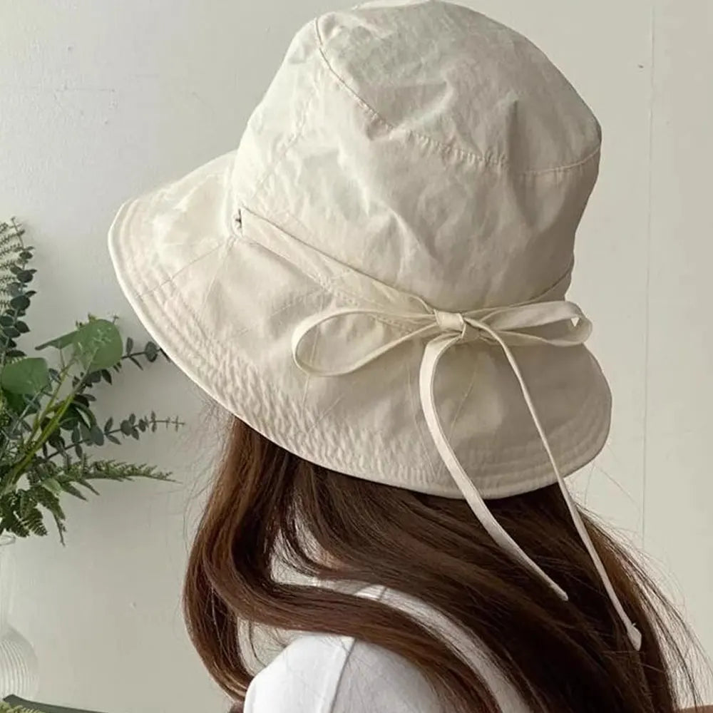 Fashion Solid Color Sunscreen Bucket Hat