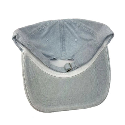 Korean Pearl Washed Denim Baseball Cap
