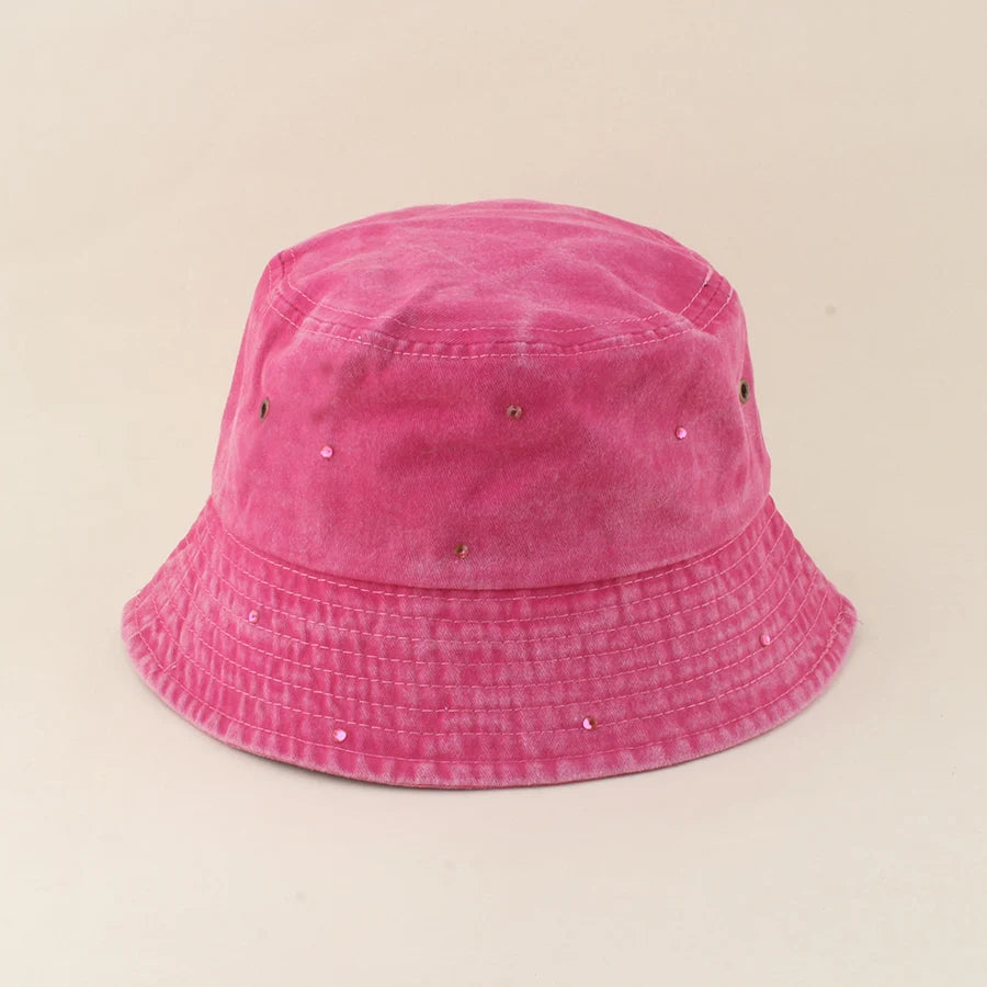 New Fashion Rhinestone Fisherman Hat Women