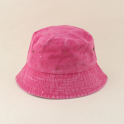 New Fashion Rhinestone Fisherman Hat Women
