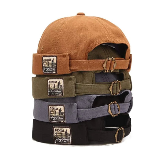 Men's Cotton Patch Brimless Skullcap Sailor Cap