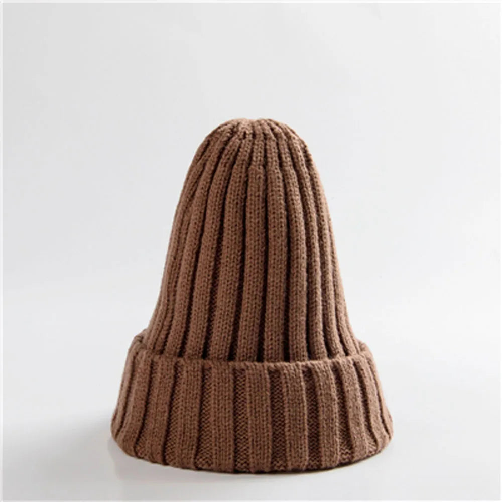 Knitted  Solid Edge Curl Colored Woolen Men's And Women's