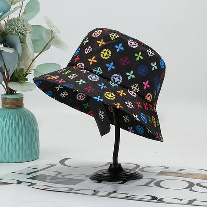 Unisex Harajuku Bucket Hat Graffiti Women Men Fisherman Hat Autumn Summer