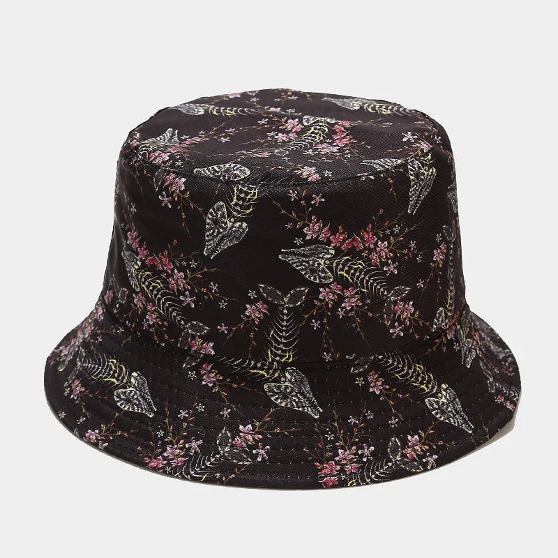 Fashion Plant Printing Pattern Fisherman Hat Spring and Summer