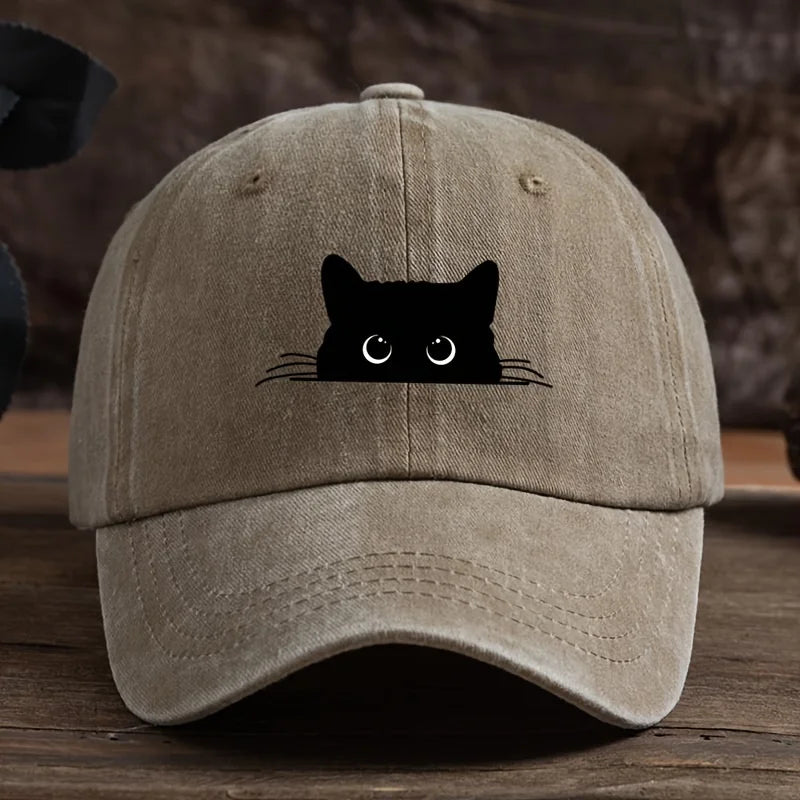 Cute Cat Print Adjustable Baseball Cap For Men And Women Outdoor