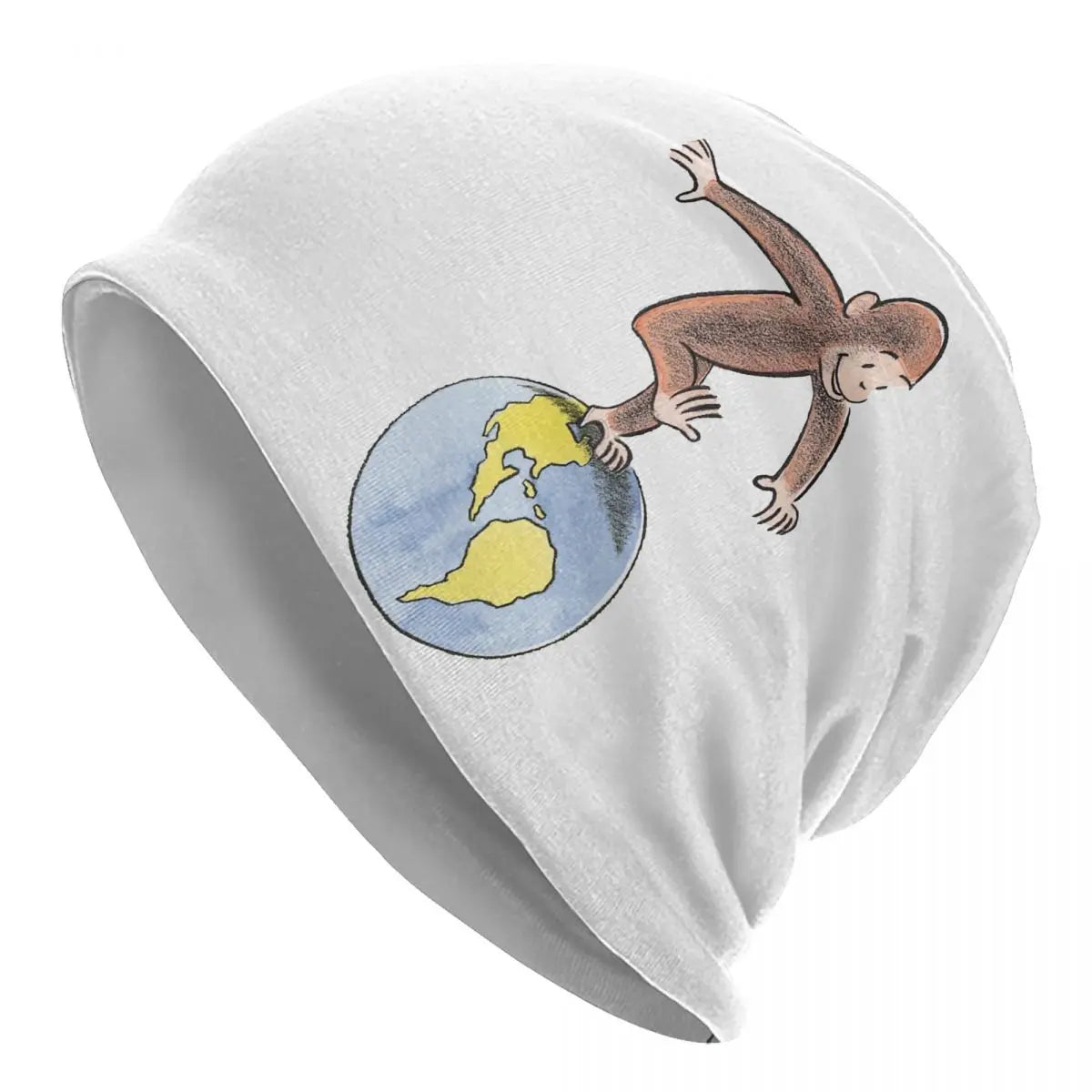 Balloons Cartoon Cute Brown Monkey Bonnet Hats Cool Street Beanies Hats