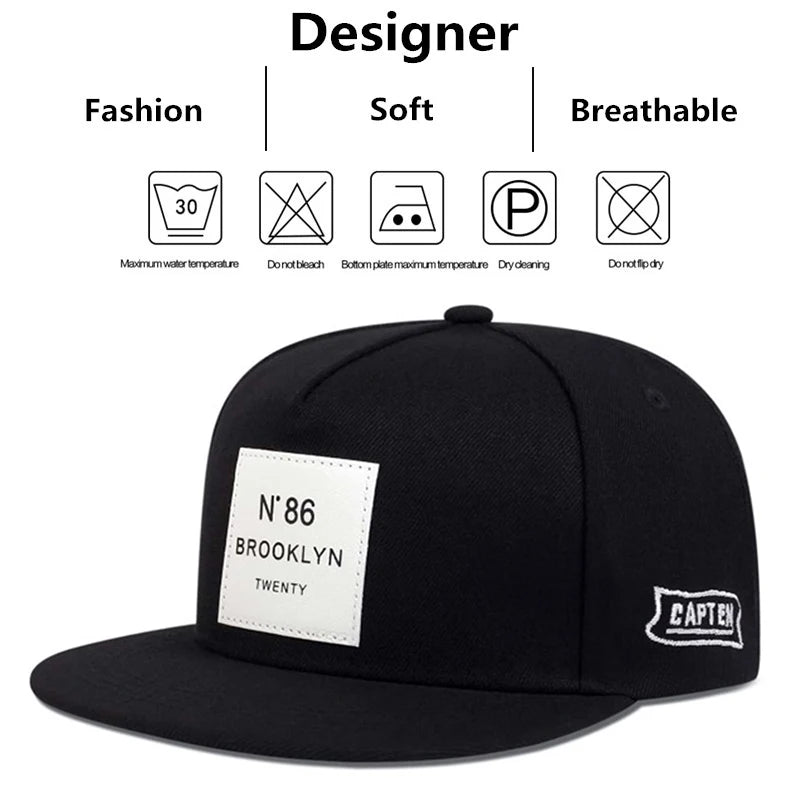 New Fashion N86 BROOKLYN Patch Snapback Hat Adjustable Cotton Tide Hip Hop Outdoor Sport Baseball Cap