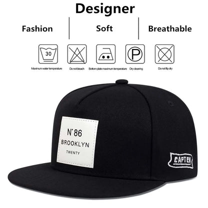 New Fashion N86 BROOKLYN Patch Snapback Hat Adjustable Cotton Tide Hip Hop Outdoor Sport Baseball Cap