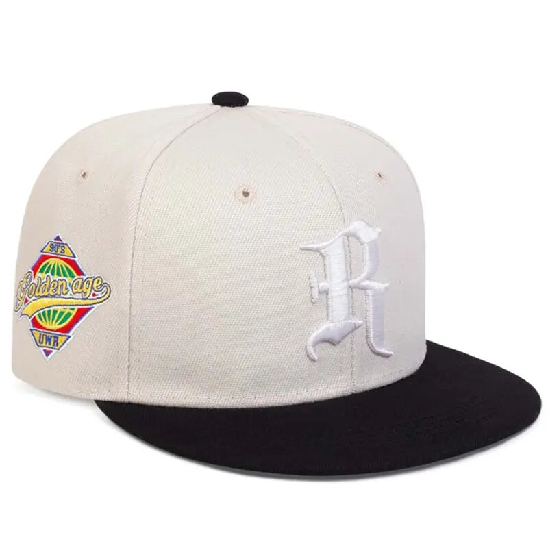 Gothic Letter R Embroidery Hip-hop Hats Spring and Autumn