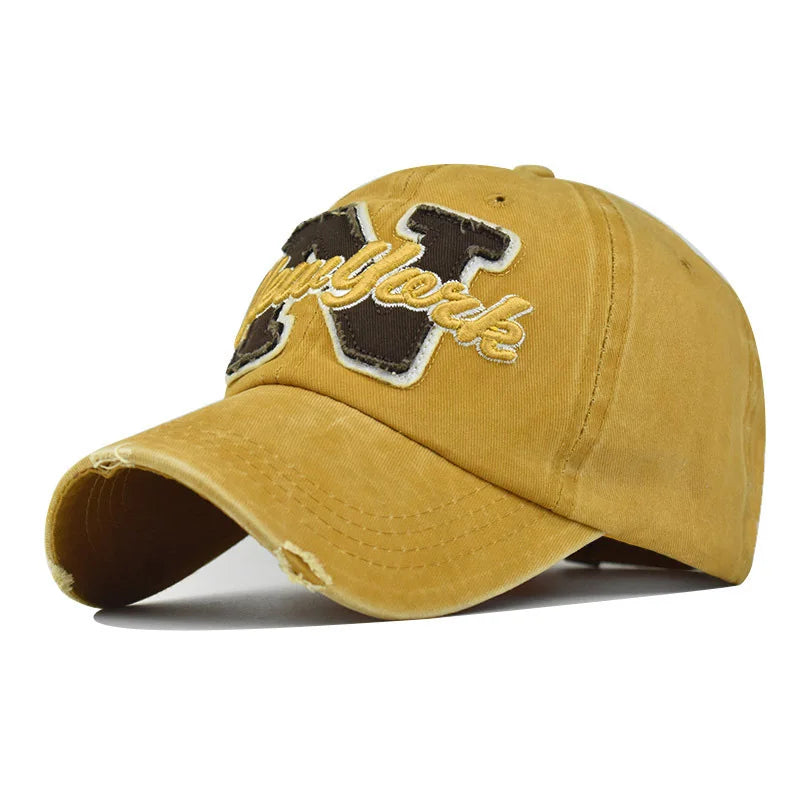Athletic Letter Embroidery Baseball Cap Women Men