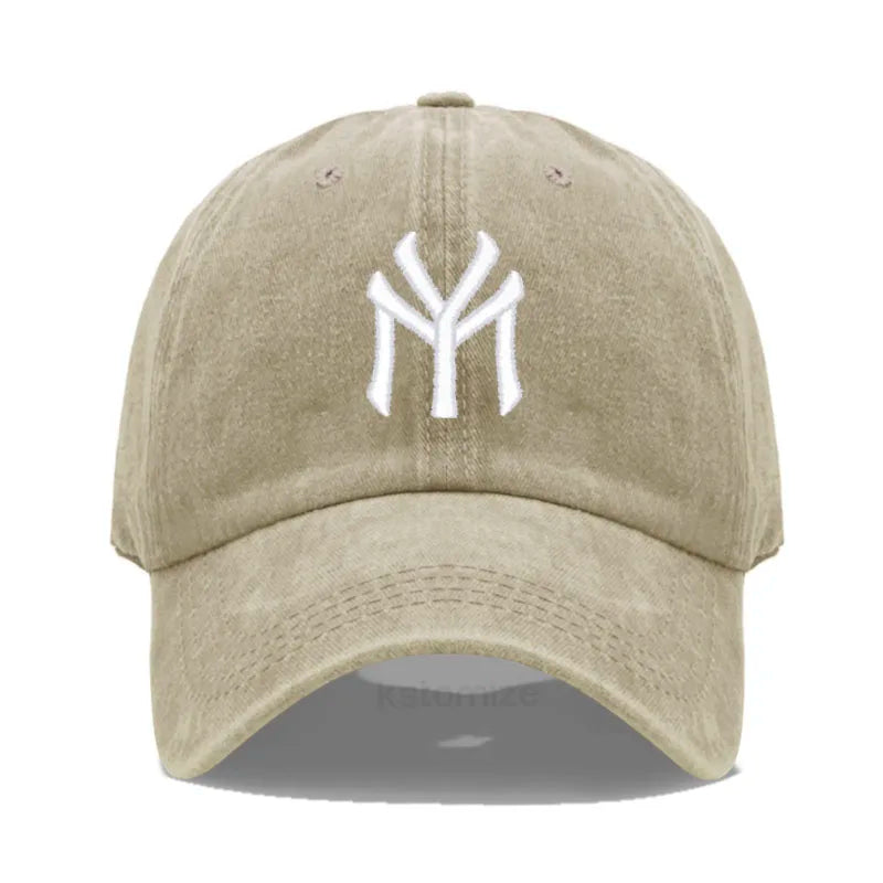 Letter MY Embroidery Baseball Cap Women Men Adjustable