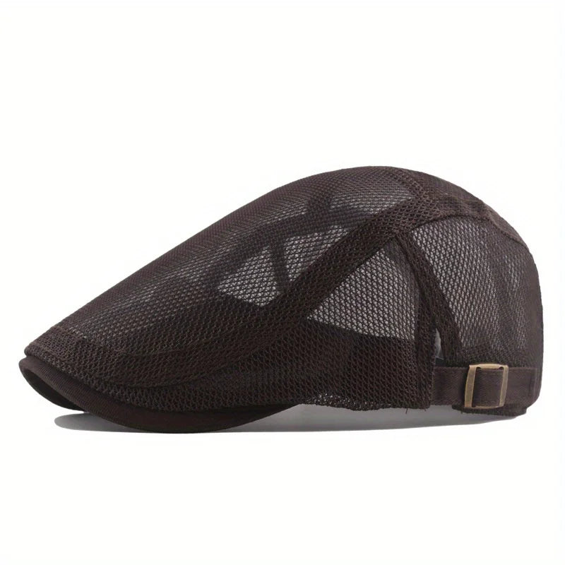 Outdoor Sun Hats Breathable Mesh Newsboy Cap Beret Men's Casual Hat
