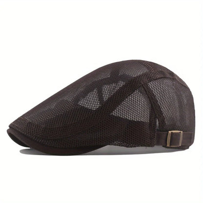 Outdoor Sun Hats Breathable Mesh Newsboy Cap Beret Men's Casual Hat