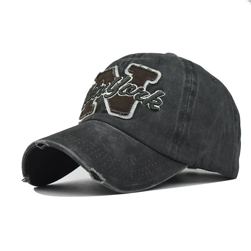 Athletic Letter Embroidery Baseball Cap Women Men