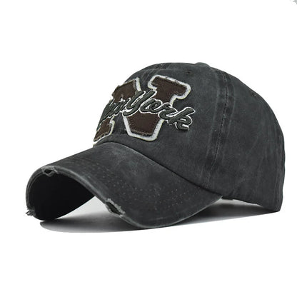 Athletic Letter Embroidery Baseball Cap Women Men