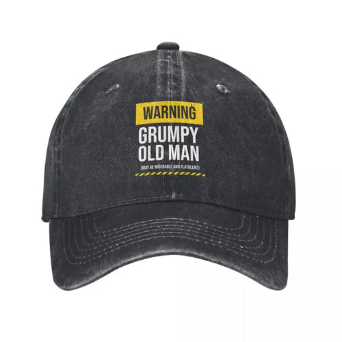 Warning Grumpy Old Man Men Women Baseball Cap