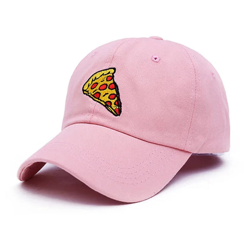 Unisex Pizza Embroidery Baseball Cap Adjustable Dad Hat For Women Men