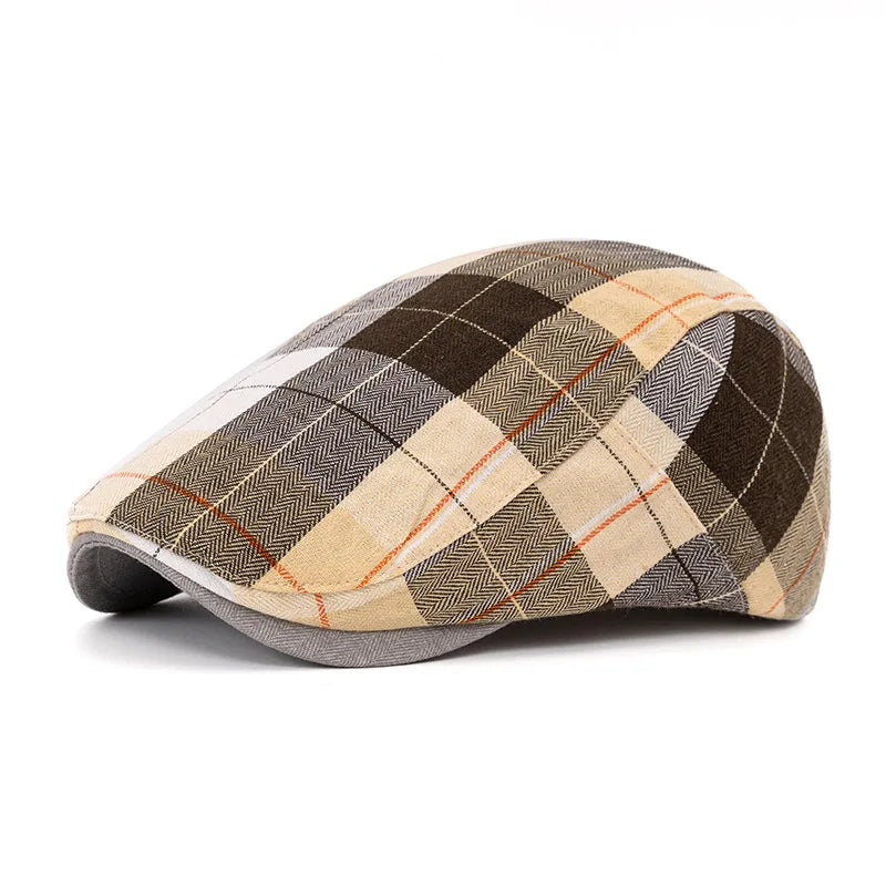 Colorful Plaid Beret For Men And Women