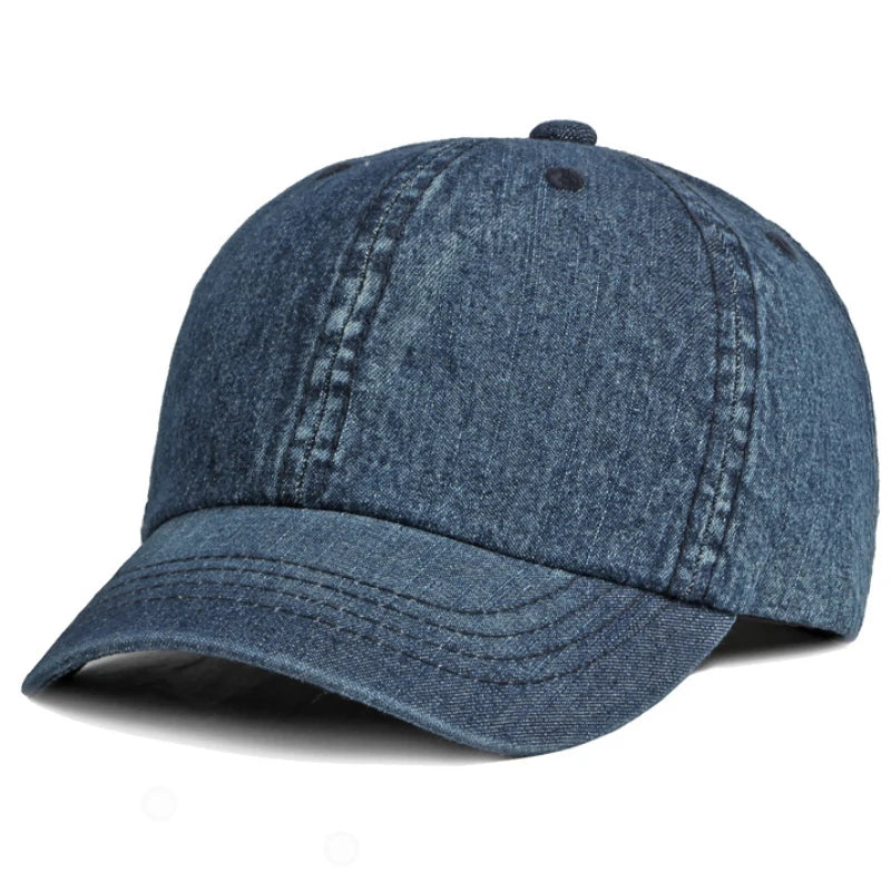 Men Women 6 Panels Denim Baseball Cap