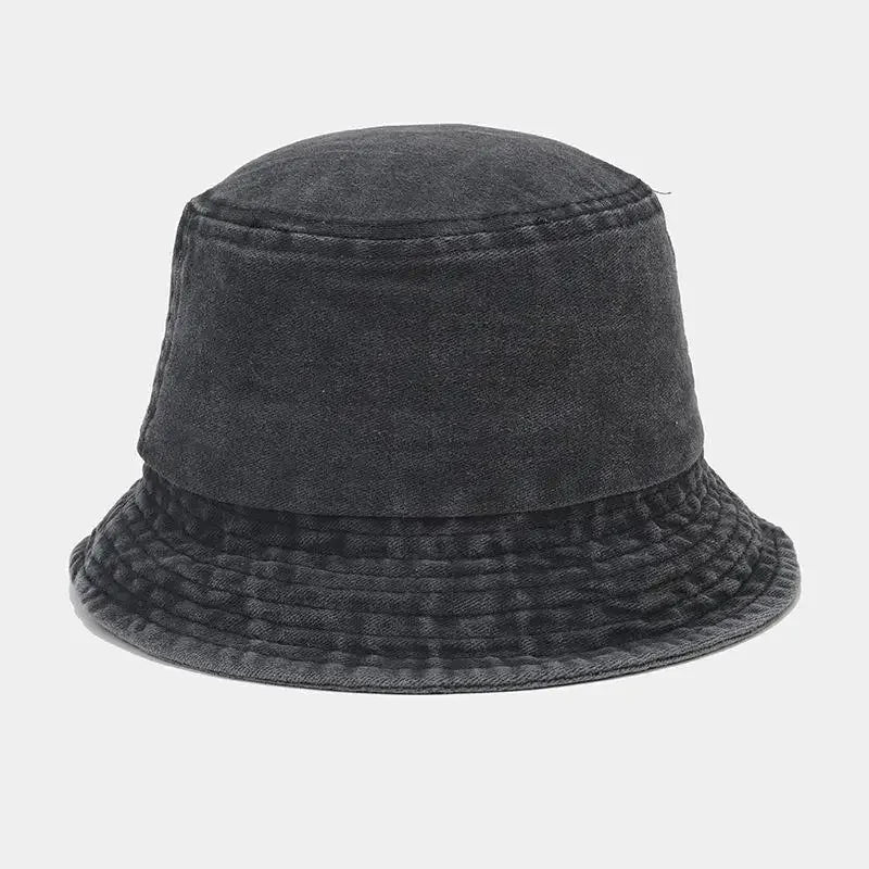 Kids Baby Washed Denim Cotton Bucket Hat Boy Girls Caps