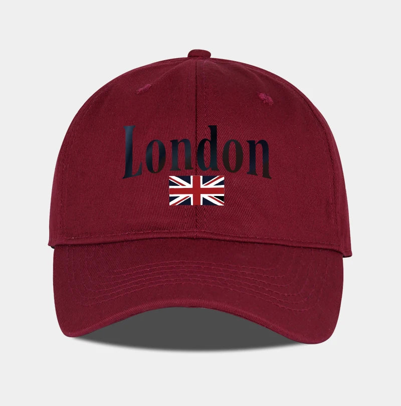 London Union Jack Print Baseball Cap British Vintage Minimalist Style Daily Commute City Stroll