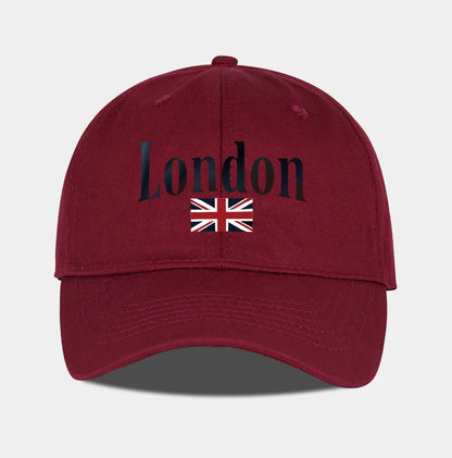 London Union Jack Print Baseball Cap British Vintage Minimalist Style Daily Commute City Stroll