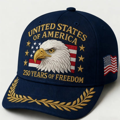 US 250th Anniversary Cap Patriotic Baseball Cap US 250th Anniversary Tribute Hat