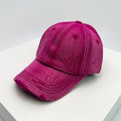 New Men Women Gradient American Vintage Broken Baseball Hats