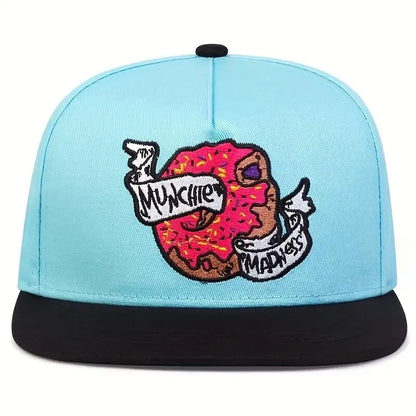 Unisex Doughnut Embroidery Hip Hop Hats Outdoor Adjustable Casual Snapback Caps Sunscreen Hat
