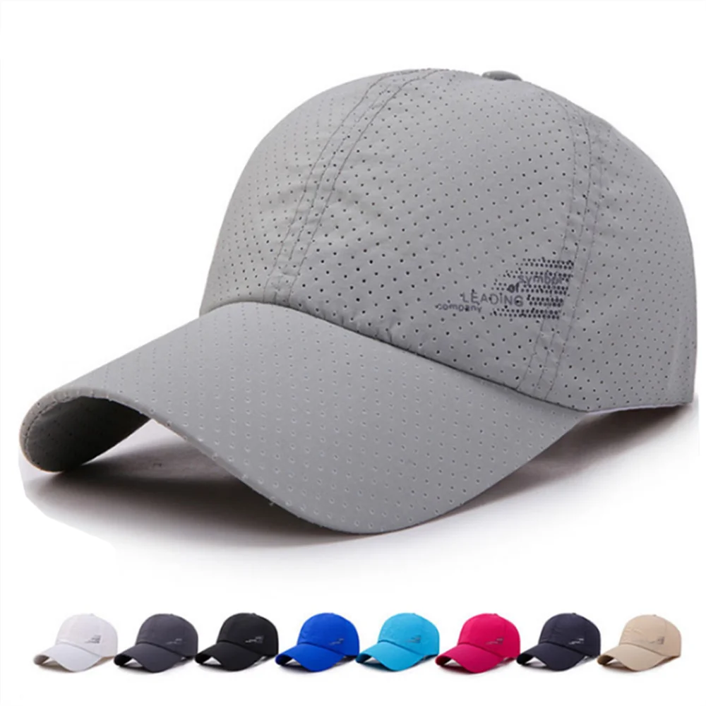 Summer Outdoor Sun Hats Quick Dry Women Men Golf Fishing  Adjustable Unisex Baseball Cap