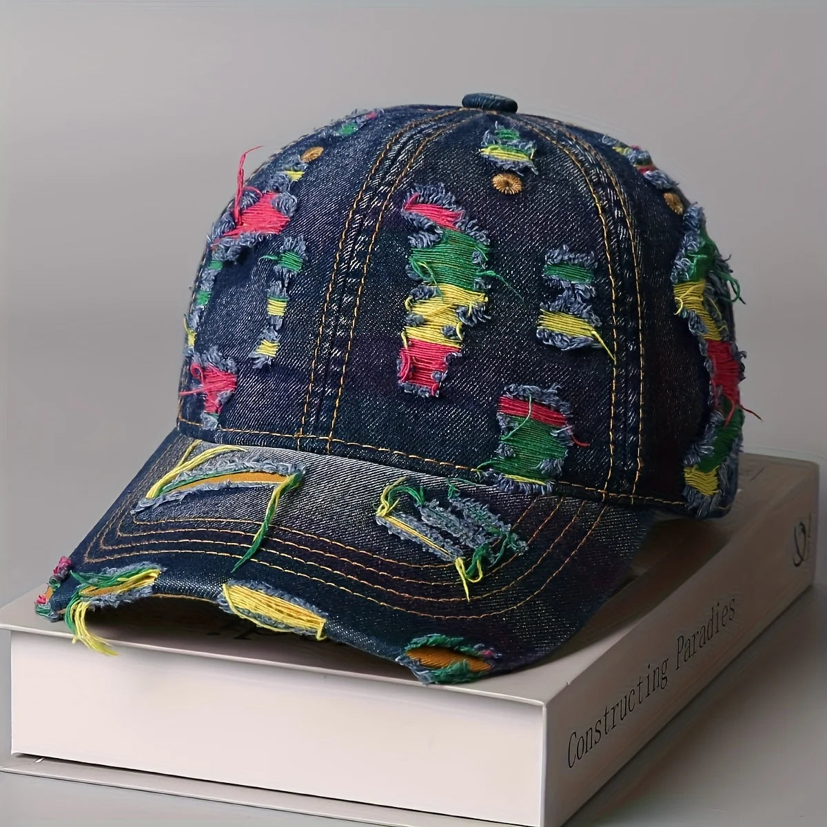 Unisex Retro Distressed Denim Baseball Cap