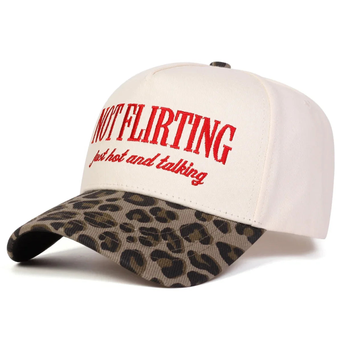 Unisex Not Flirting Letter Embroidery Baseball Caps Spring Autumn