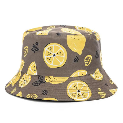 Unisex Bucket Cap Fruit Printing Hats Summer