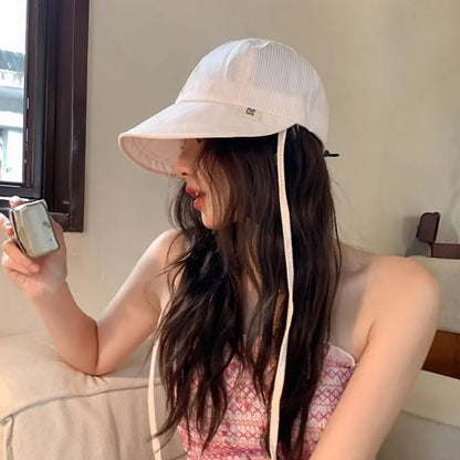 Fashion Striped Bucket Hat Breathable Adjustable Sunscreen Hat