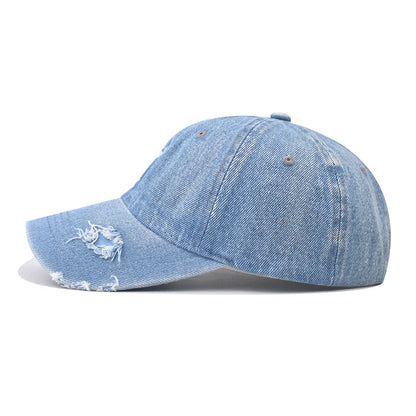 Unisex Letter Embroidery Denim Baseball Cap