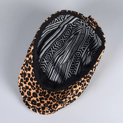 Spring Fashion Dot Leopard Newsboy Cap Women Cotton