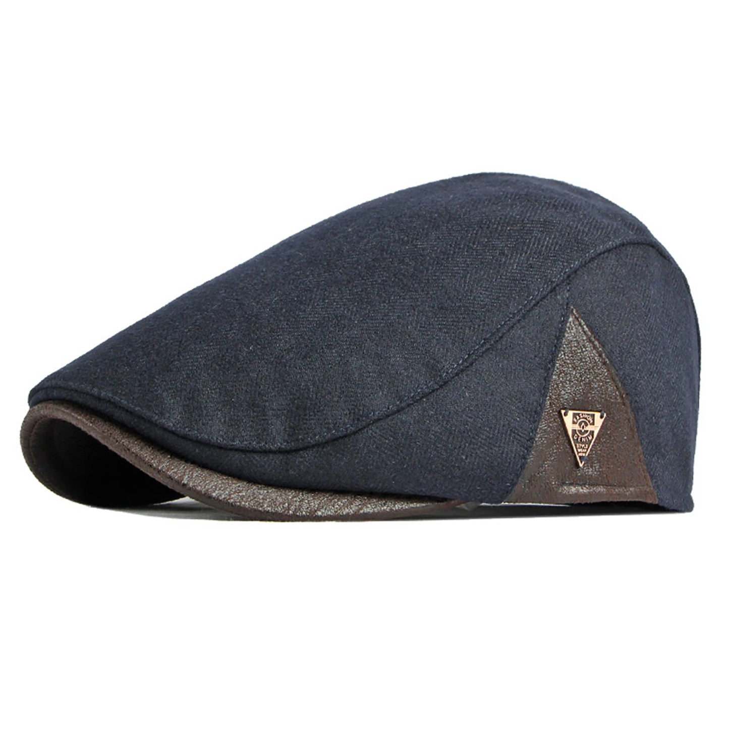 British Retro Beret Hat For Men Winter Thick Warm Woolen Newsboy Cap