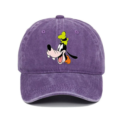 Unisex Vintage Washed Mickey Minnie Print Baseball Cap for Men Women