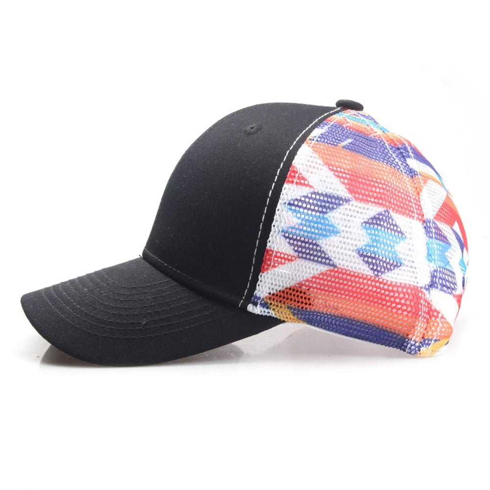Unisex Mesh Cap Casual Color Cotton Baseball Cap For Women Men