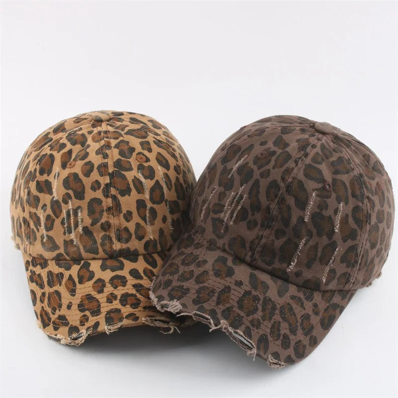 Y2K Fashion Leopard Print Women's Baseball Cap Summer