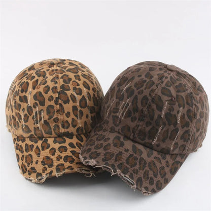 Y2K Fashion Leopard Print Women's Baseball Cap Summer